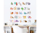 Cartoon English Alphabet Wall Stickers For Kids Room Baby Nursery Kindergarten