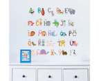 Cartoon English Alphabet Wall Stickers For Kids Room Baby Nursery Kindergarten