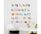 Cartoon English Alphabet Wall Stickers For Kids Room Baby Nursery Kindergarten