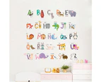 Cartoon English Alphabet Wall Stickers For Kids Room Baby Nursery Kindergarten