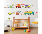 Cartoon Vehicle Traffic Cars Buses Wall Stickers for Kids Room Living Room