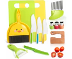 14PACK Safe Knife Kid Kitchen Set for Real Cooking, Montessori Kitchen Tool Toy for Girl Boy