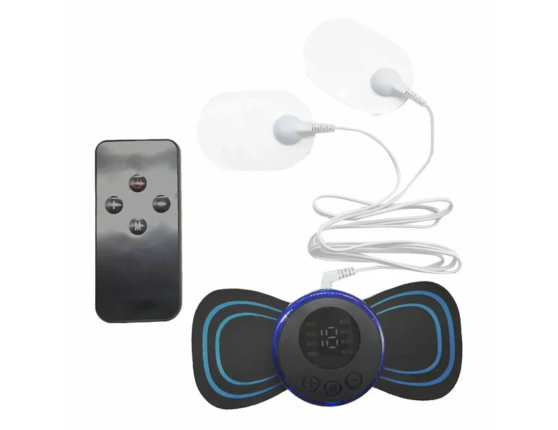 8 Mode Rechargeable Neck Massager With Remote Control Ems Low Frequency Pulse For Muscle Relaxation And Pain Relief