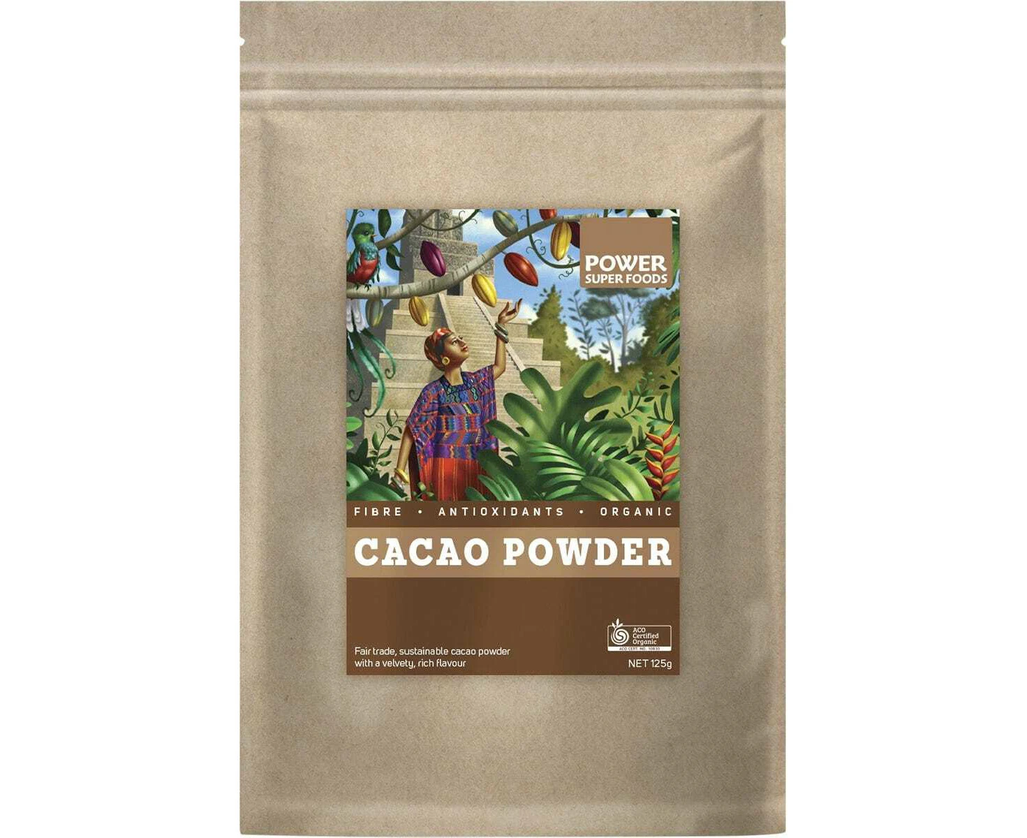 Organic Cacao Powder (Kraft Bag) 125g