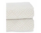 Bedspread Quilt Geometric 180 X 260 Cm Beige 4 Units