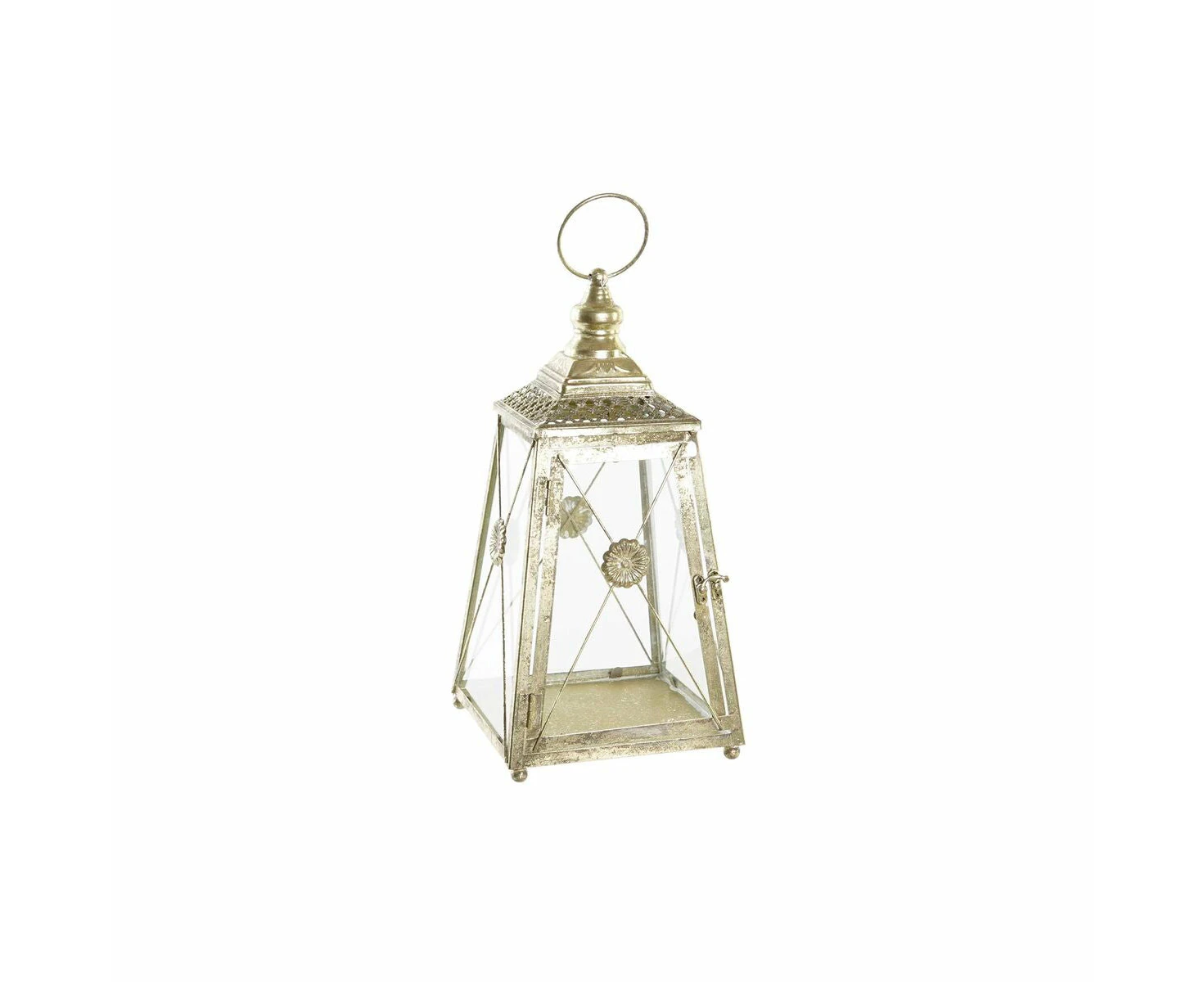 Lantern Dkd Home Decor Crystal Golden Metal 18 X 18 X 36 Cm