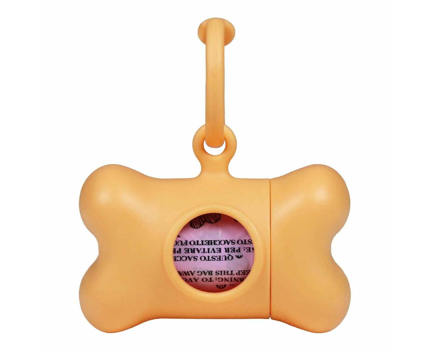 Pet Bag Dispenser By United Pets Bon Ton Nano Classic Dog Orange Recycled Plastic 6 x 3 x 4 Cm