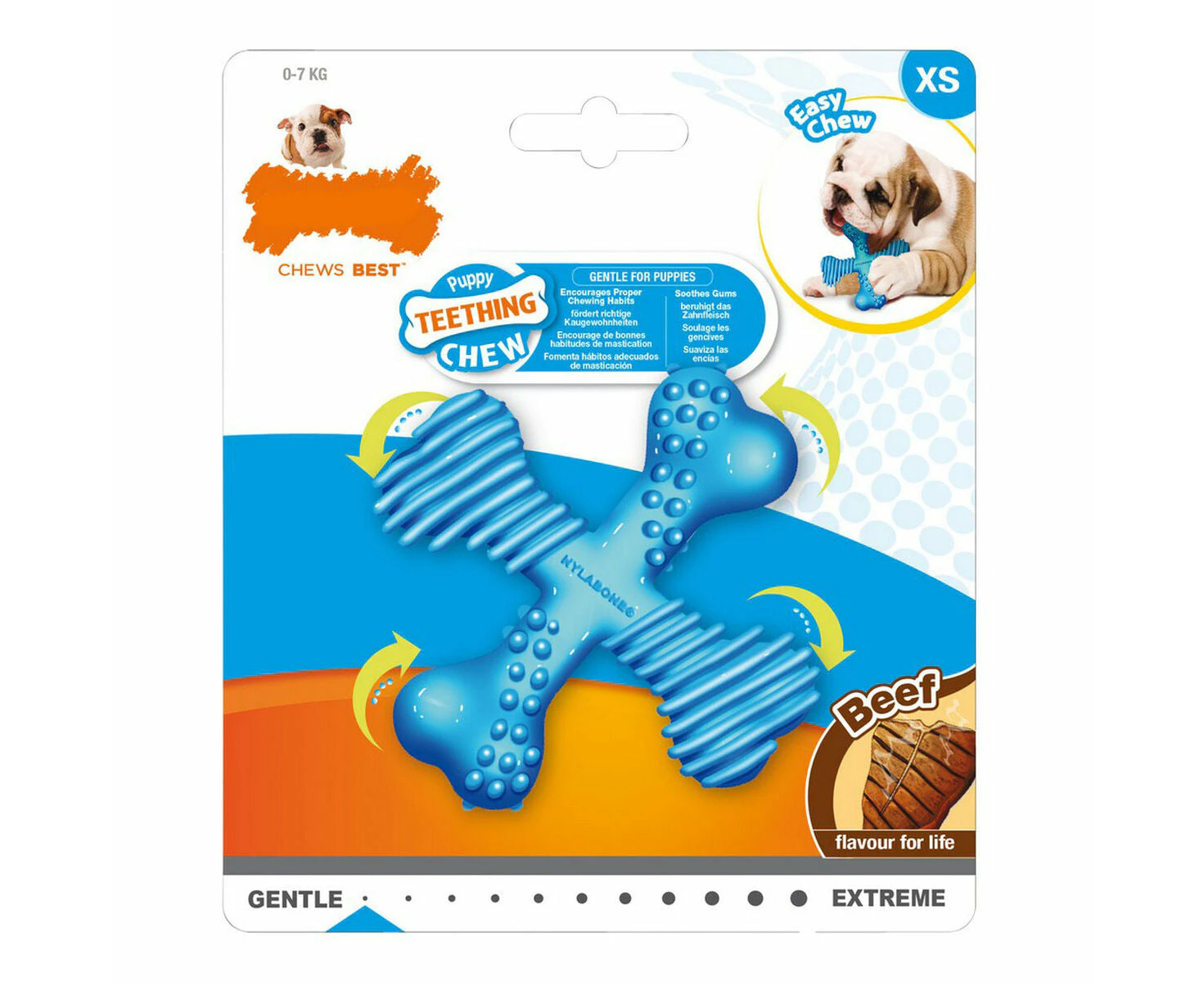 Dog chewing toy Nylabone Cross Meat