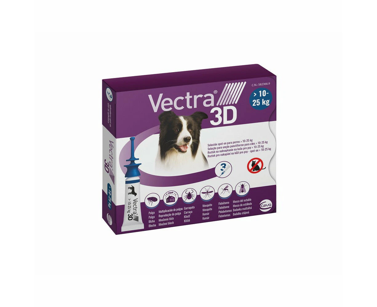 Pipette For Dogs Ceva 3d m 10-25 Kg 3 Units