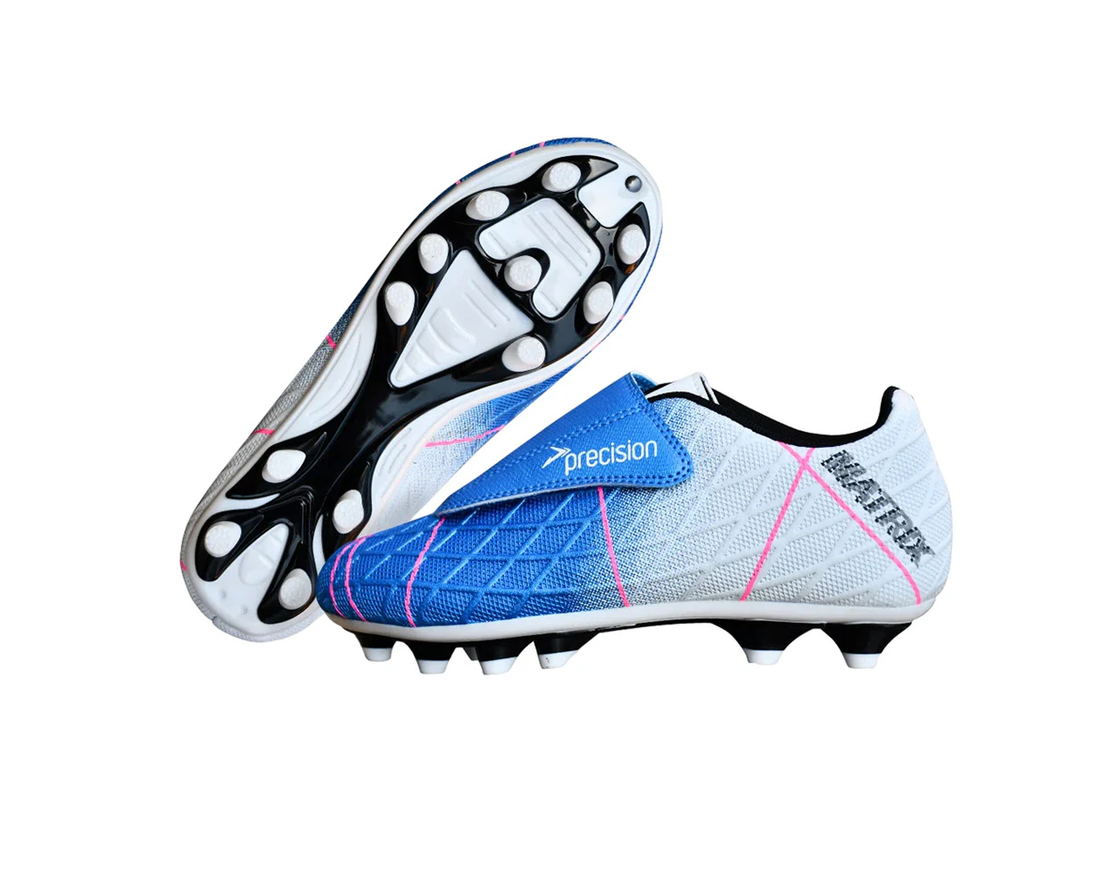 Precision Childrens/Kids Matrix Football Boots (Aqua/White/Fuchsia) - RD3433