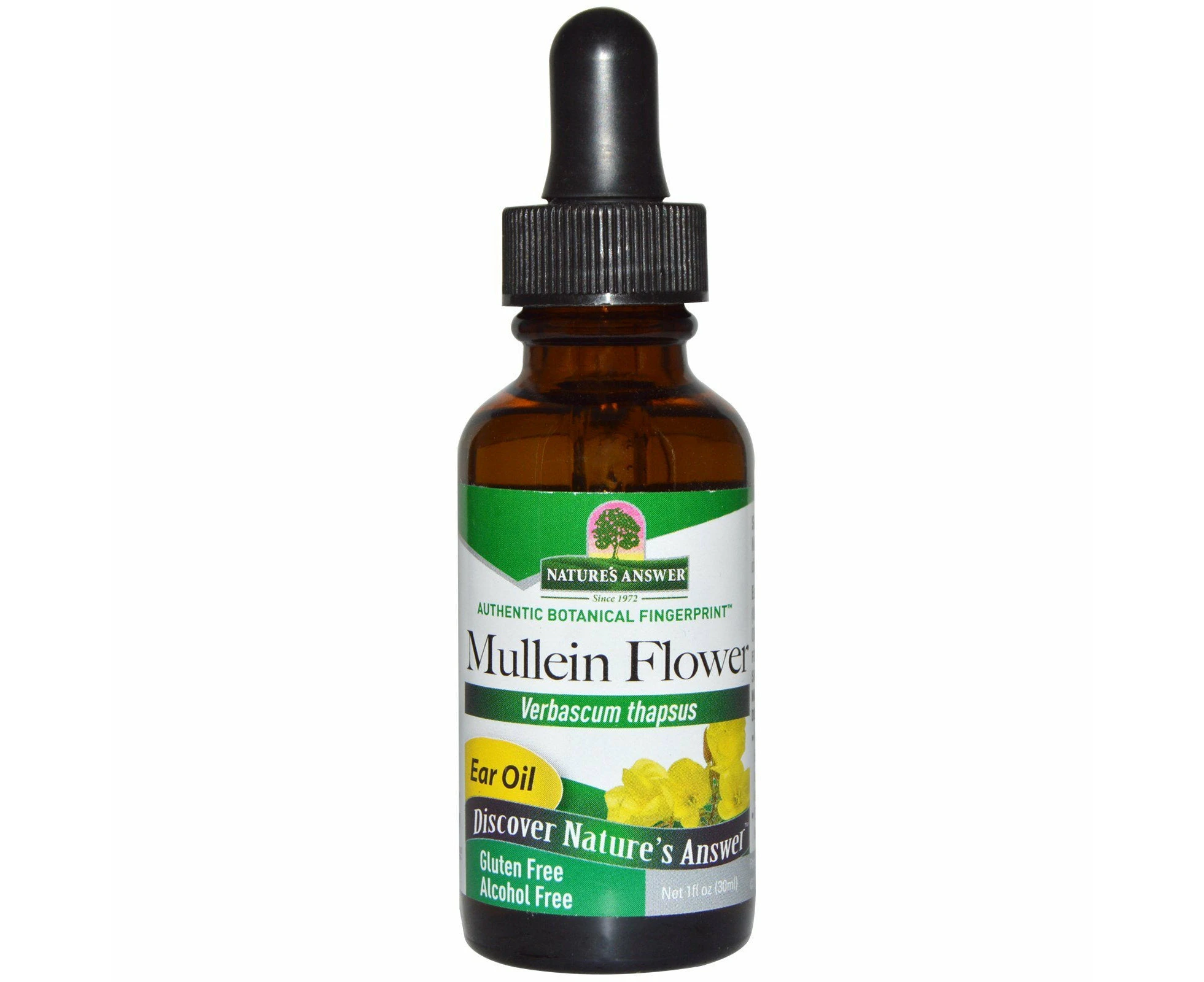 Nature's Answer, Mullein Flower, Ear Oil, Alcohol Free, 1 fl oz (30 ml)