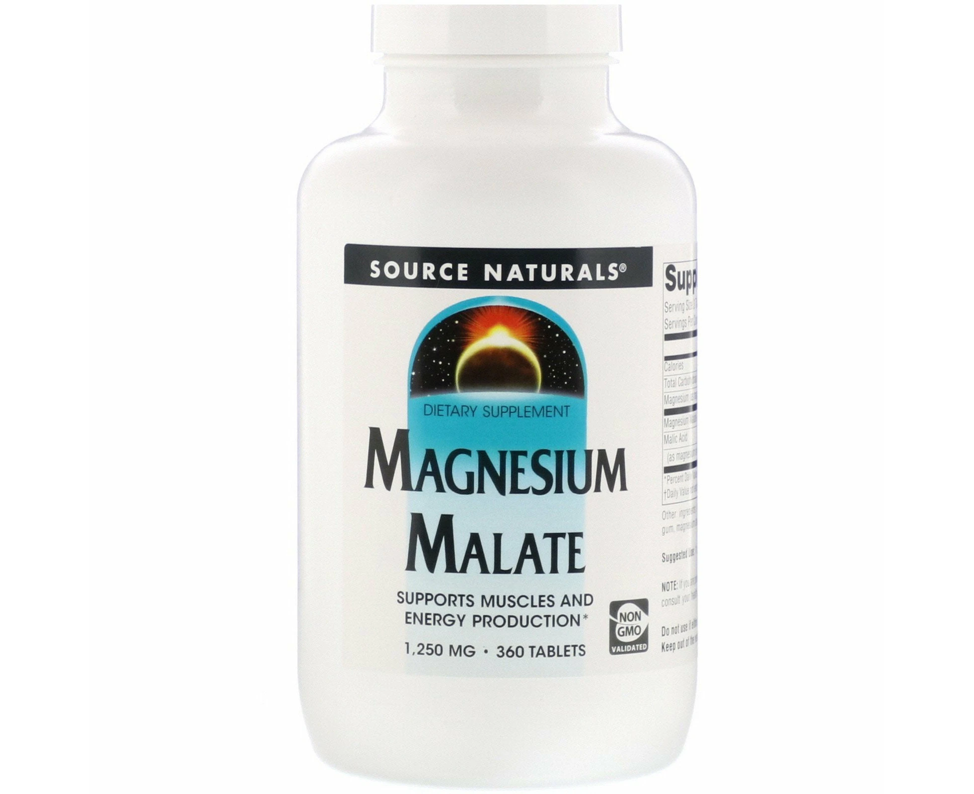 Source Naturals, Magnesium Malate, 1,250 mg, 360 Tablets