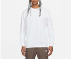 Nike Mens Sportswear Premium Essentials Long Sleeve Tee - White