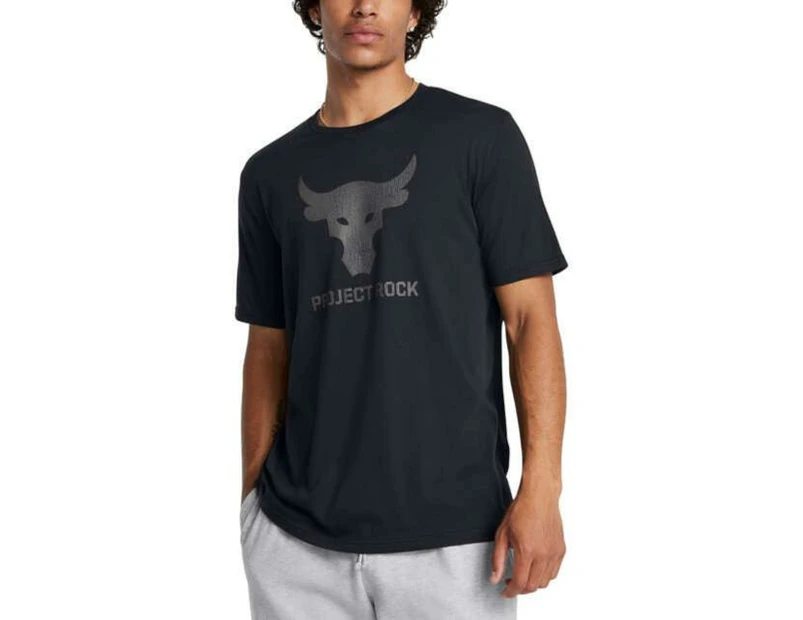 Under Armour Mens Project Rock Payoff Graphic Tee - Black/Grey