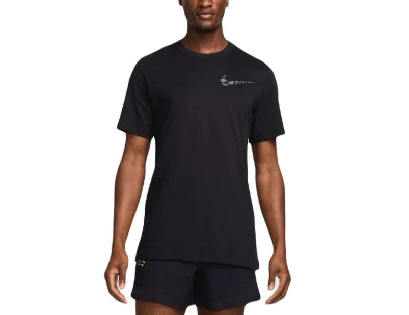 Nike Mens Run Division Dri FIT Running Tee - Black