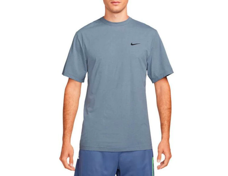 Nike Mens Dri FIT UV Hyverse Fitness Tee - Cyan