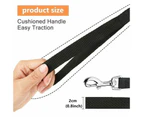 Long Training Dog Leash: 3m Nylon Strap for Hands-Free Walking (Black).