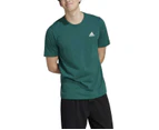 Adidas Mens Essentials Small Logo Tee - Green