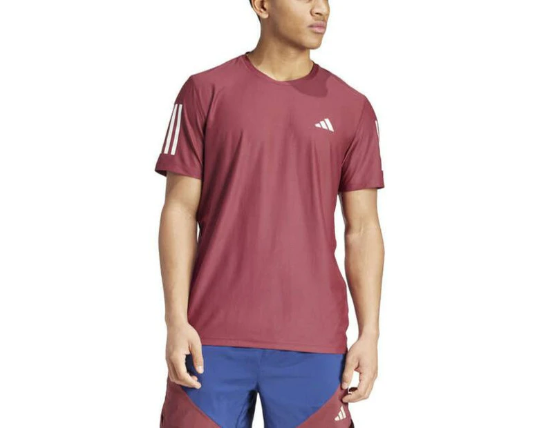 Adidas Mens AEROREADY Own The Run Tee - Maroon