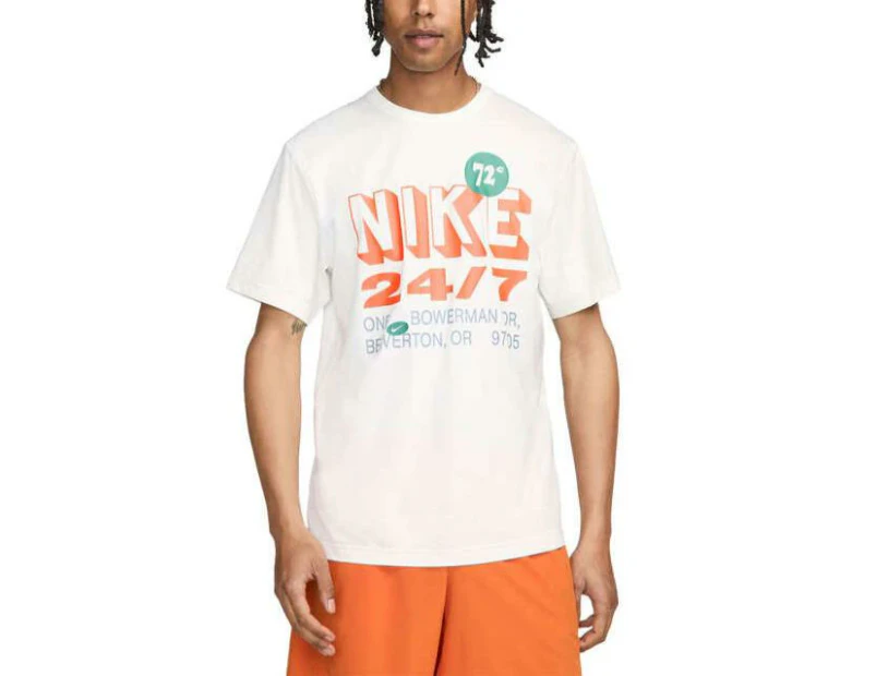 Nike Mens Dri FIT UV Hyverse Fitness Tee - Sail