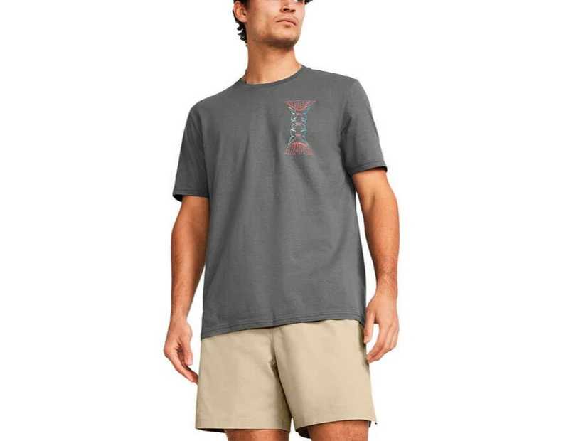 Under Armour Mens Dusk To Dawn Skull Tee - Grey