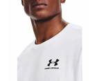 Under Armour Mens Sportstyle Ultra Soft Left Chest Tee - White