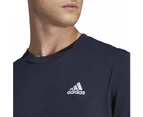 Adidas Mens Essentials Small Logo Tee - Deep Navy