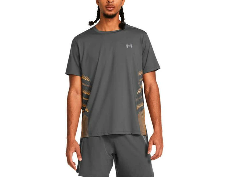 Under Armour Mens Iso Chill Laser Heat Tee - Grey/Orange