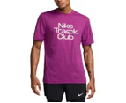 Nike Mens Dri FIT Track Club Running Tee - Plum