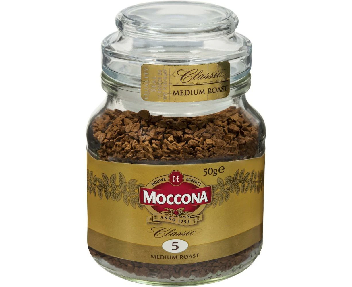 Moccona Freeze Dried Instant Coffee Classic Medium Roast 50g