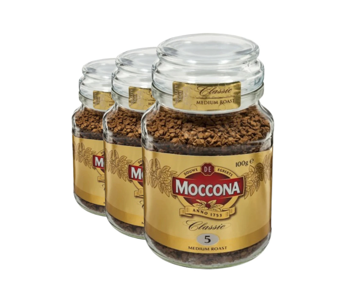 3 x Moccona Freeze Dried Instant Coffee Classic Medium Roast 100g