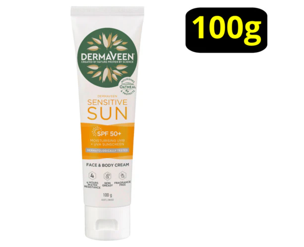 Dermaveen SPF 50+ Daily Nourish Sun Sensitive With Body Moisturiser 100g