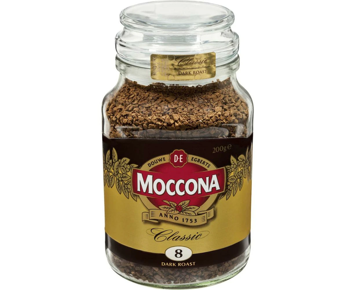 Moccona Freeze Dried Instant Coffee Classic Dark Roast 200g