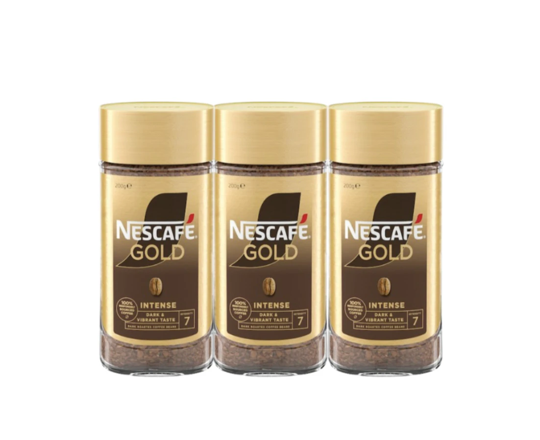 3 x Nescafe Gold Intense Soluble Instant Coffee 200g