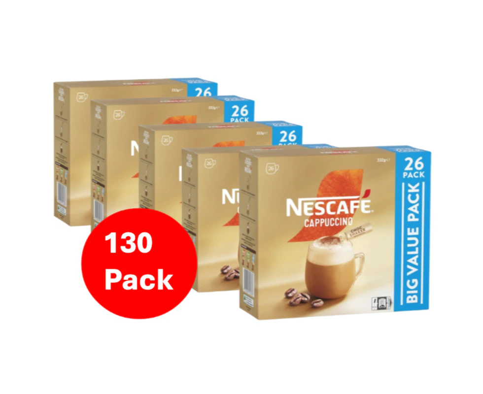 Nescafe Cappuccino Coffee Sachets 130 Pack