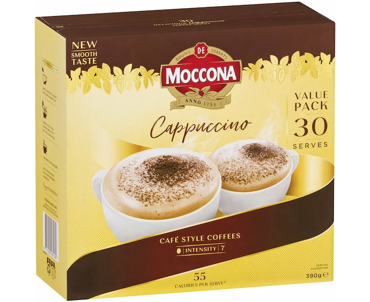 Moccona Coffee Sachets Cappuccino 30 Pack