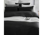 100% Bamboo Silk Feel Soft Doona Quilt Cover Set Black