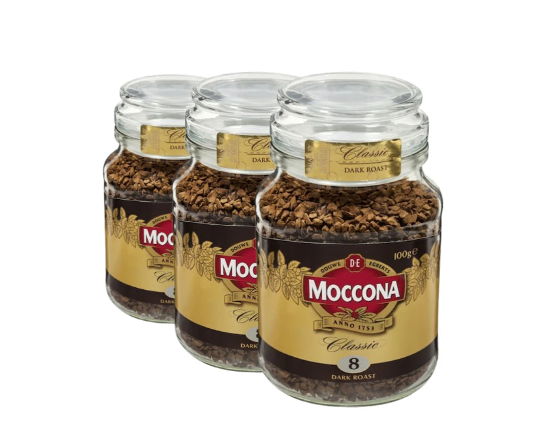 3 x Moccona Freeze Dried Instant Coffee Classic Dark Roast 100g