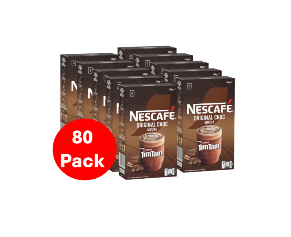 Nescafe Original Choc Mocha Tim Tam Coffee Sachets 80 Pack