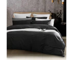 100% Bamboo Silk Feel Soft Doona Quilt Cover Set Black