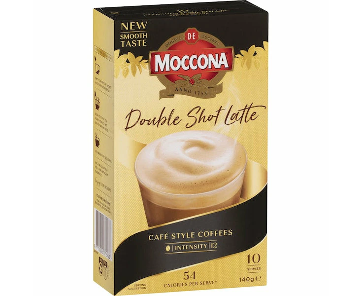 Moccona Double Shot Latte Coffee Sachets 10 Pack