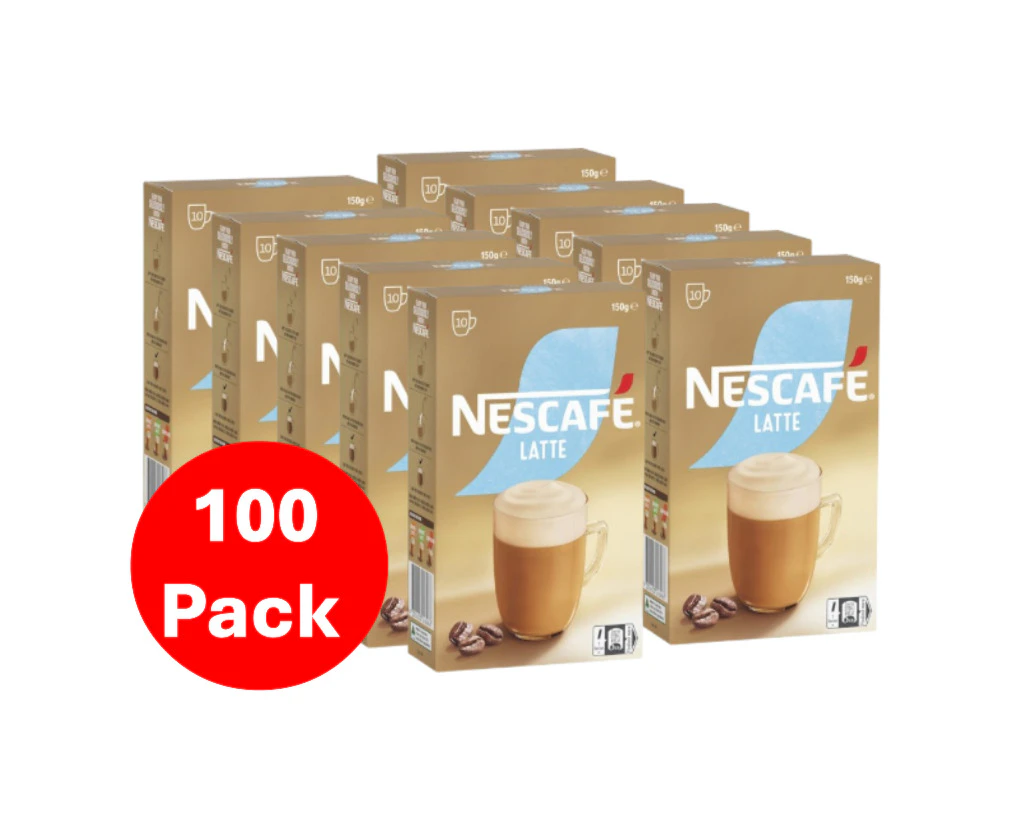 Nescafe Latte Coffee Sachets 100 Pack