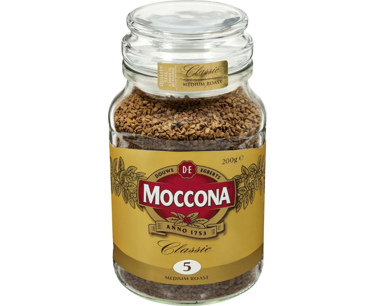 Moccona Freeze Dried Instant Coffee Classic Medium Roast 200g