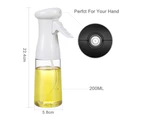 Oil Sprayer for Cooking, Olive Oil Sprayer Mister, 200ml Glass Olive Oil Spray Bottle - white