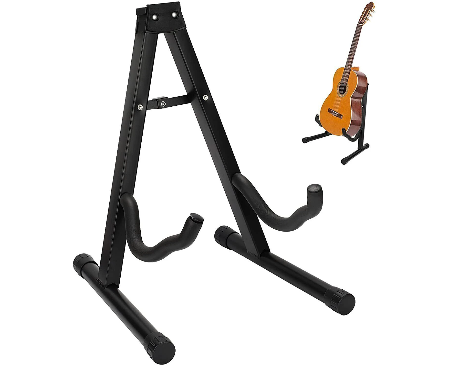 Folding Guitar Stand Bass Floor Rack Electric Acoustic Holder Foldable Adjust