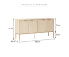 Cooper & Co. Indy 140cm Sideboard Natural