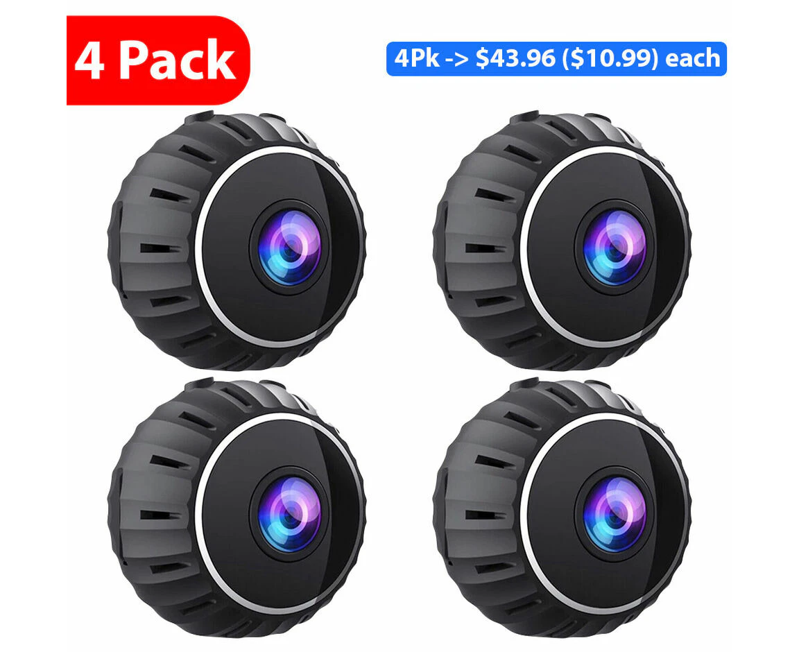 Mini Wireless  Camera Wifi IP Home Security 1080P HD Night Vision Cam-4 Pack