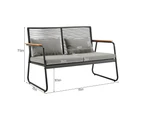 Odele Outdoor Set 4 Piece Sofa 2 Chairs Table