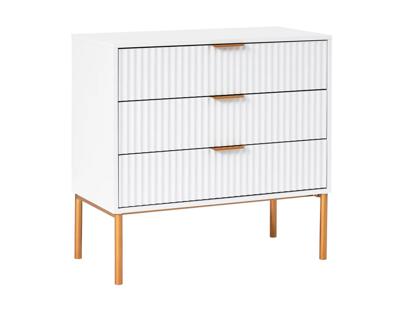 Cooper & Co. Indy 80cm Chest of 3 Drawers White