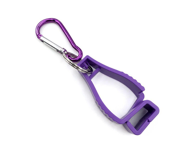 Glove Clips For Work Glove Holders Glove Belt Clip With Metal Hook Portable Work Gloves Grabber Holder Clip With Plastic Hook purple